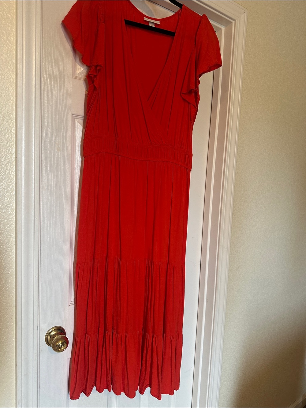 Knox Rose V-Neck Maxi Dress with Ruffle Sleeves